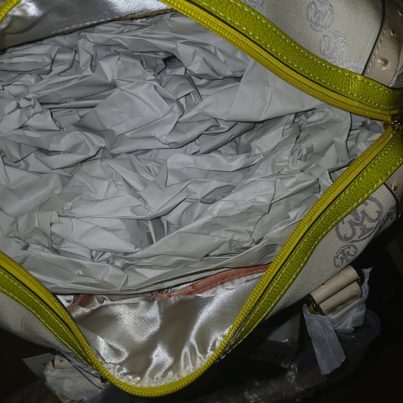 Miss Tina Cream and Tan Satchel - Picture 8 of 11